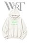 Bipolar White Hooded Sweatshirt with Front Print (2-Ply)
