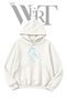 T-Rex Pre-Printed White Hooded Sweatshirt (2-Ply)