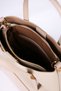 Mini bag, leather shoulder bag with accessories, mink color. - 4