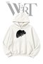 Clawed Paw Pre-Printed White Hooded Sweatshirt (2-Ply)