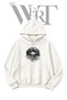 Moon Vinyl Pre-Printed White Hooded Sweatshirt (2-Ply)