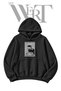 Grayscale Blindfold Pre-Printed Black Hooded Sweatshirt (2-Ply)
