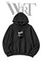 Highland Punk Cow Front-Printed Black Hooded Sweatshirt (2-Ply)