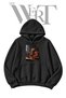 Cockroach Suit Pre-Printed Black Hooded Sweatshirt (2-Ply)
