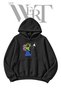 Punk Megafon Pre-Printed Black Hooded Sweatshirt (2-Ply)