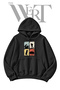Hiking Pre-Printed Black Hooded Sweatshirt (2-Ply)
