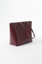 Isabel Shiny Faux Leather Oversized Shoulder Bag, Burgundy - 2