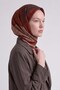 Royal scarf with a floral pattern, burgundy.