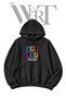 Hiking Pre-Printed Black Hooded Sweatshirt (2-Ply)