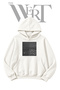 White Hooded Sweatshirt with "Koyun Surusu" Front Print (2-Ply)
