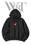 Palestinian Keffiyeh Pre-Printed Black Hooded Sweatshirt (2-Ply)
