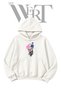 Jinx Arcane Pre-Printed White Hooded Sweatshirt (2-Ply)