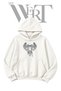 Melek Motorcu Pre-Printed White Hooded Sweatshirt (2-Ply)