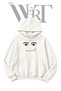 White Hooded Sweatshirt with "Troll Face" Front Print (2-Ply)