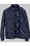 Mock Neck, Snap-Fastened Button, and Zipper-Closure Transitional Jacket - 5