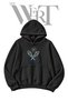 Snowshoeing Pre-Printed Black Hooded Sweatshirt (2-Ply)