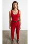 Women's Red Belt Detail Pants - 3