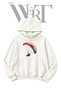 Paragliding Pre-Printed White Hooded Sweatshirt (2-Ply)