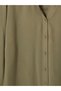 Peak New Season Khaki Women's Shirt with Ruched Detail - 3