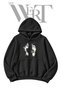 Ecological Footprint Pre-Printed Black Hooded Sweatshirt (2-Ply)