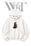 Pre-Printed White Hooded Sweatshirt with Samurai Armor Design (2-Ply)