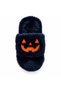Plush Slippers Cat Toy with Embroidered Pumpkin, 18 x 8 cm, Crinkly