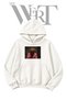 Pink Suit White Hooded Sweatshirt with Insect Print (2-Ply)