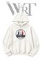 Paris Eiffel Pre-Printed White Hooded Sweatshirt (2-Ply)