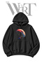 Paragliding Pre-Printed Black Hooded Sweatshirt (2-Ply)