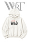 Deer Forest Pre-Printed White Hooded Sweatshirt (2-Ply)