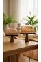 Set of 2 Large Square Wooden Stand Cake Domes and Display Stands, Natural Wood, 25 cm and 18 cm - 3