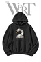 Swan Two Pre-Printed Black Hooded Sweatshirt (2-Ply)