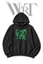 Gym Time Pre-Printed Black Hooded Sweatshirt (2-Ply)