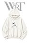 Baseball Batter Unprinted White Hooded Sweatshirt (2-Ply)