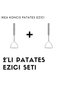 2-Piece Potato Masher Set: 2 KONCIS potato mashers, stainless steel, 39 cm