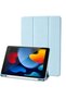 Palkitsee Case Compatible with iPad 9 8 7 Generation 10.2 Inch, Model 2021/2020/2019,9th/8th/7th Case with Pen Holder, Trifold Stand Protective Case, Auto Sleep/Wake for iPad 10.2 - Light Blue