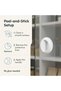Self Adhesive Cabinet Handles, 4 Round ABS Plastic Pull Knobs for Doors, Windows, Cupboards, Drawers - 7