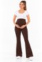 Winter Maternity Leggings with Adjustable Waistband and Gusset, Thermal, Flared Legs - 5