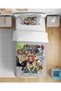 One Piece Anime Patterned 3D Digital Printed Single Size Bedding Set Without Sheets for Young Boys