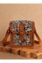 Women's Shoulder Bag and Crossbody Bag – Colorful Ethnic Patterned, Buckled, Casual, Fabric, 15x15 cm