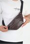 Unisex Genuine Leather Brown Bag with Multiple Compartments
