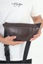 Unisex Genuine Leather Brown Bag with Multiple Compartments - 5