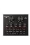 V8 Multifunctional Sound Card, Portable Mobile Audio Mixer, Karaoke Sound Mixer Recording Sound Card for Broadcast, K Songs, Recording, Voice Chatting (Black) (Color : Black)