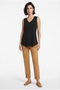 V-Neck Black Sleeveless Women's Blouse