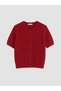 Women's Crew Neck Lace-Like Knit Cardigan - 5