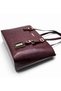Burgundy, Shiny Finish, Bucket Style, Adjustable Strap, Women's Shoulder Bag - 6