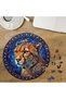 Special-Cut Round 272-Piece Wooden Puzzle with Mystic Tiger Design MPDA3086