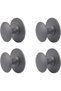 Stainless Steel Drawer Knobs, 4pcs Self-Stick Instant Cabinet Handle Pulls, Adhesive Sliding
