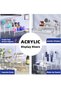 Forest Home SMARTPOINTS Acrylic Display Risers, Clear Rectangle Stands Shelf for Display 6pcs - 3