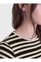 Rmz Gi̇yi̇m Farkiyla Zero Roba Collar Striped Dress - 3